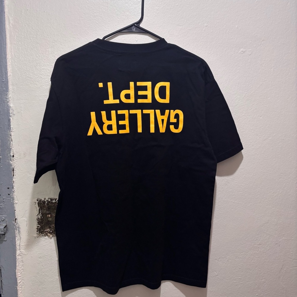 Gallery Dept Black Tee with Yellow Print - Picture 2 of 5